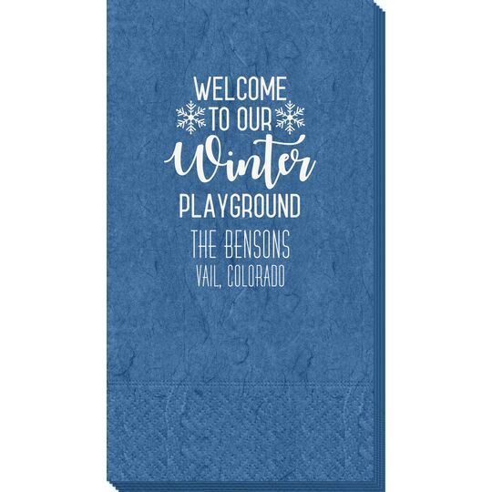 Welcome To Our Winter Playground Bali Guest Towels